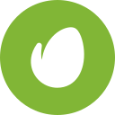 envanto elements white colour logo with green background 